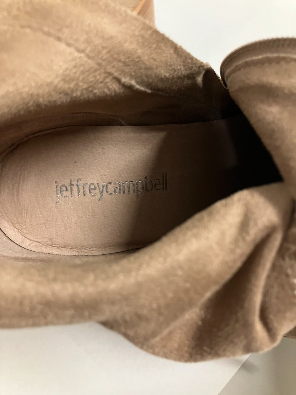 *HOT* Jeffrey Campbell 2022 MEXIQUE-3 Boots, Taupe, Stretchy Suede, Size 8.5! - Picture 8 of 15